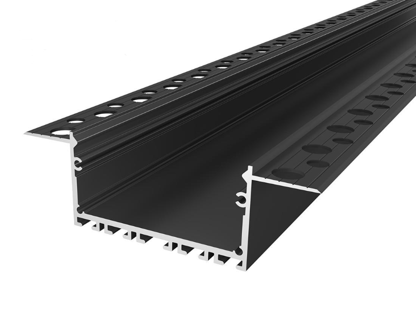 Profile LED GK23-7 Aluminiu Negru 2M
