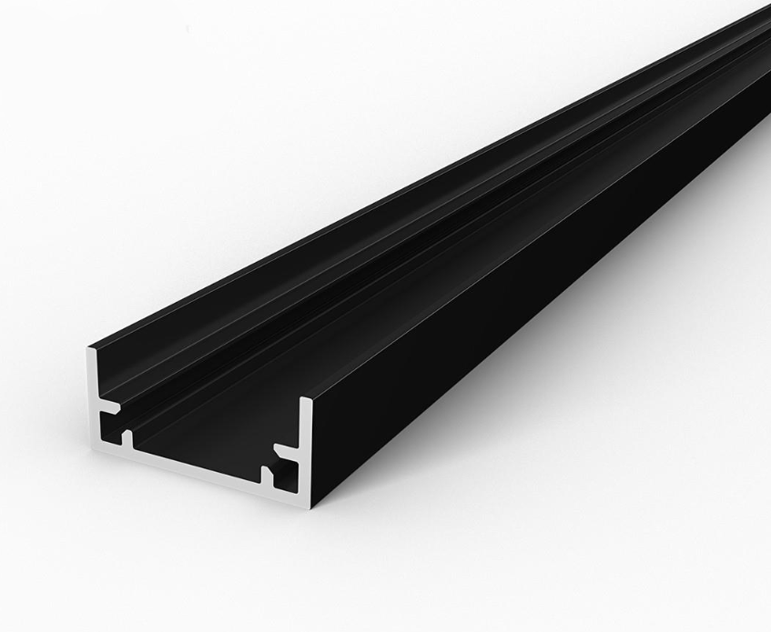 Profile LED P11-1 Aluminiu Negru 2M