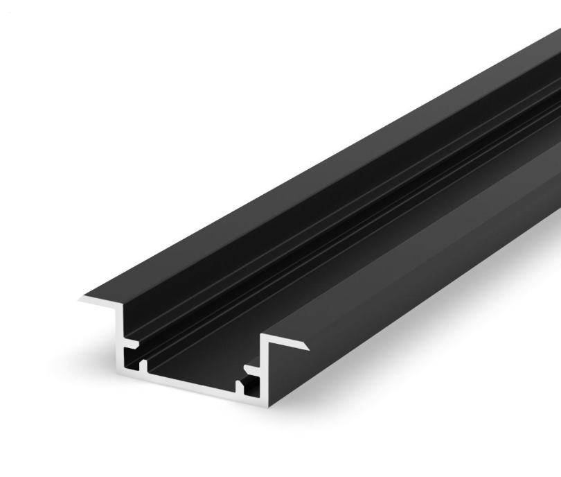 Profile LED P11-2 Aluminiu Negru 2M