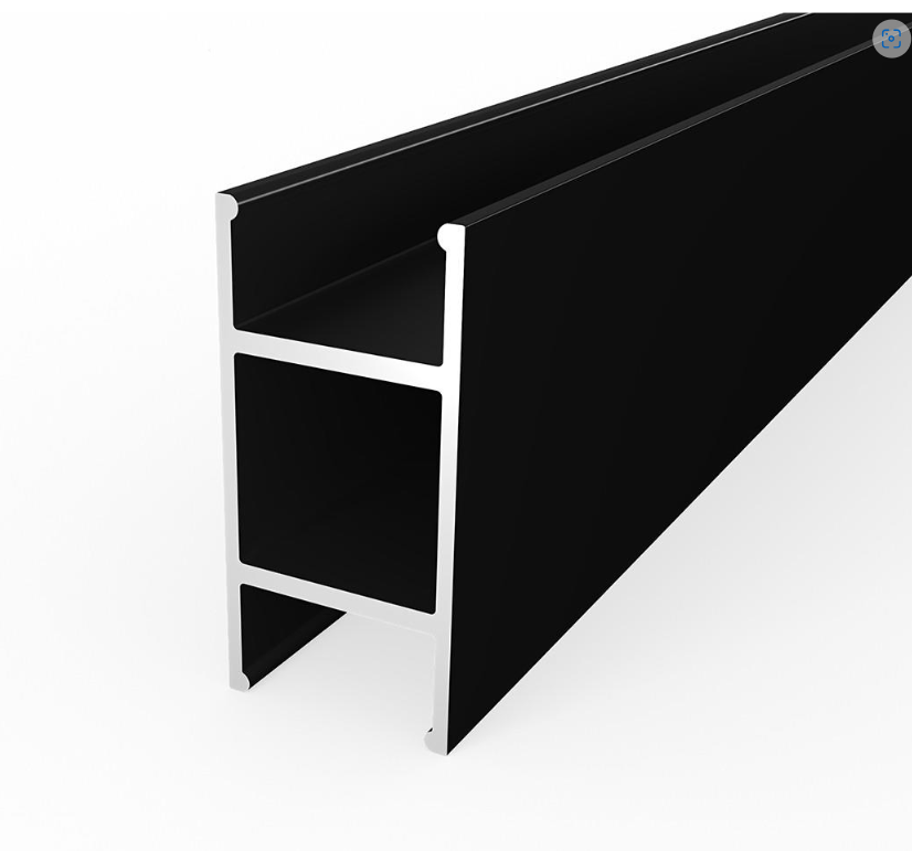 Profile LED P13-10 Aluminiu Negru 2M