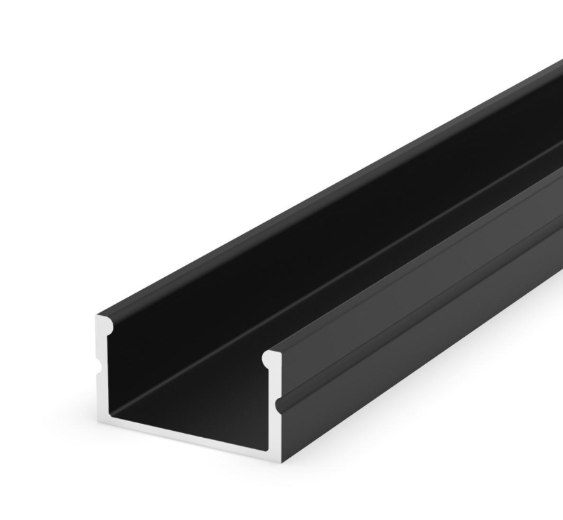 Profile LED P13-2 Aluminiu Negru 2M