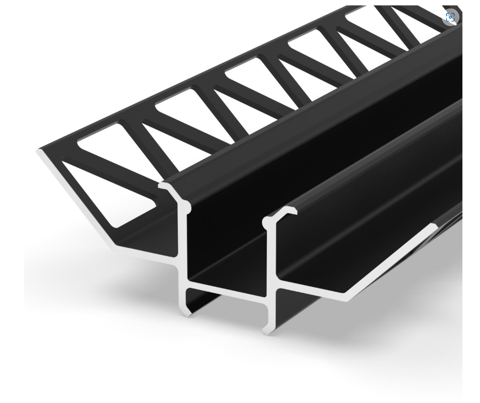 Profile LED P17-4 Aluminiu Negru 2M