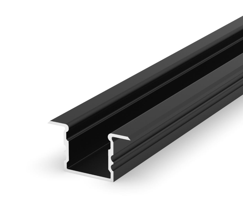 Profile LED P18-2 Aluminiu Negru 2M
