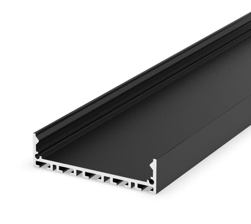Profile LED P20-1 Aluminiu Negru 2M