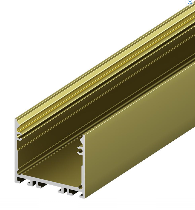 Profile LED P22-3 Aluminiu Aur 2M/Set 20 Bucati