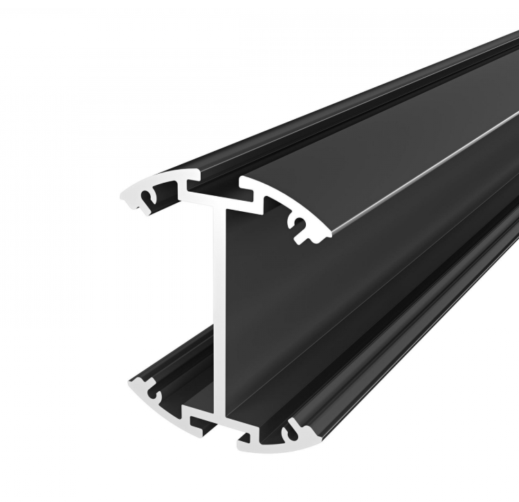 Profile LED P22-8 Aluminiu Negru 2M