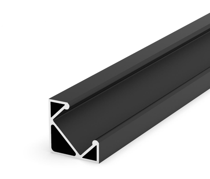 Profile LED P3-1 Aluminiu Negru 2M