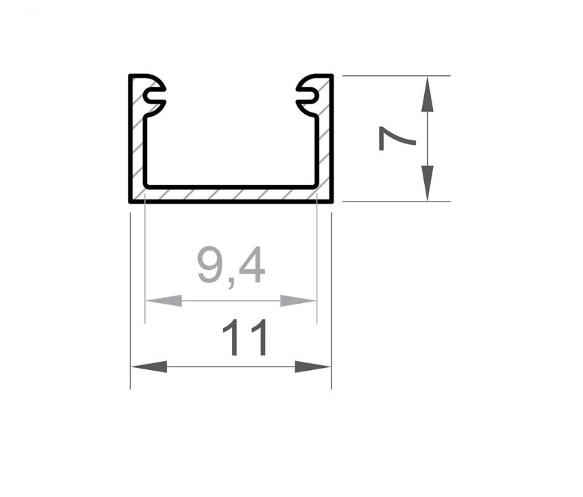 Profile LED P4-2 Aluminiu Grafit 2M