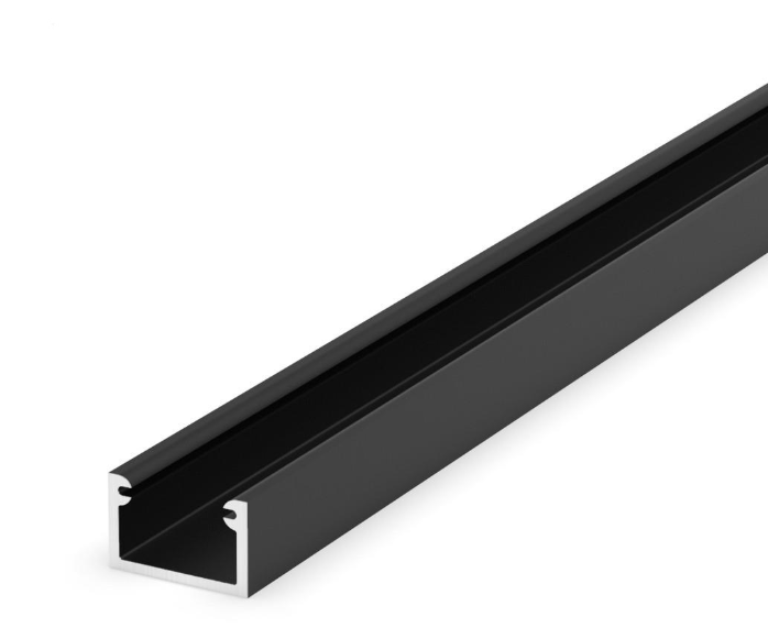 Profile LED P4-2 Aluminiu Negru 2M