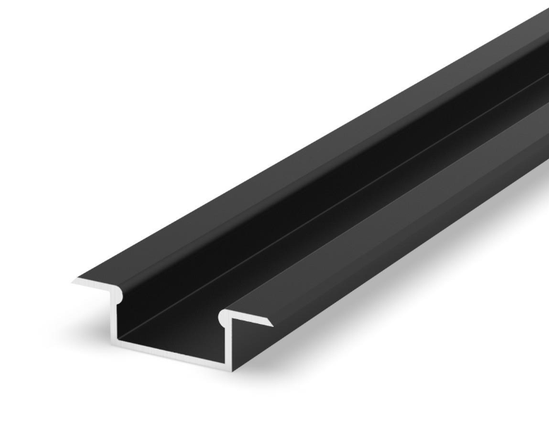 Profile LED P6-2 Aluminiu Negru 2M