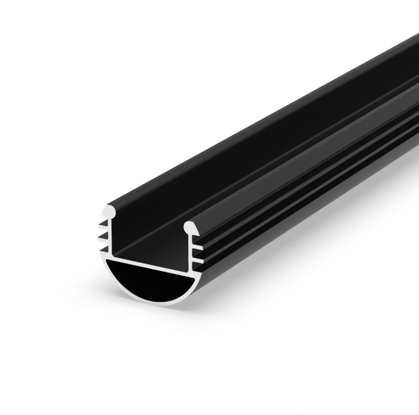 Profile LED P8-1 Aluminiu Negru 2M
