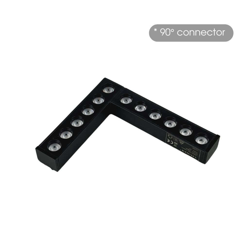 Proiector de colt sina magnetica - Lemini Led - Slim25 ∙ 12W ∙ 3000K ∙ Negru