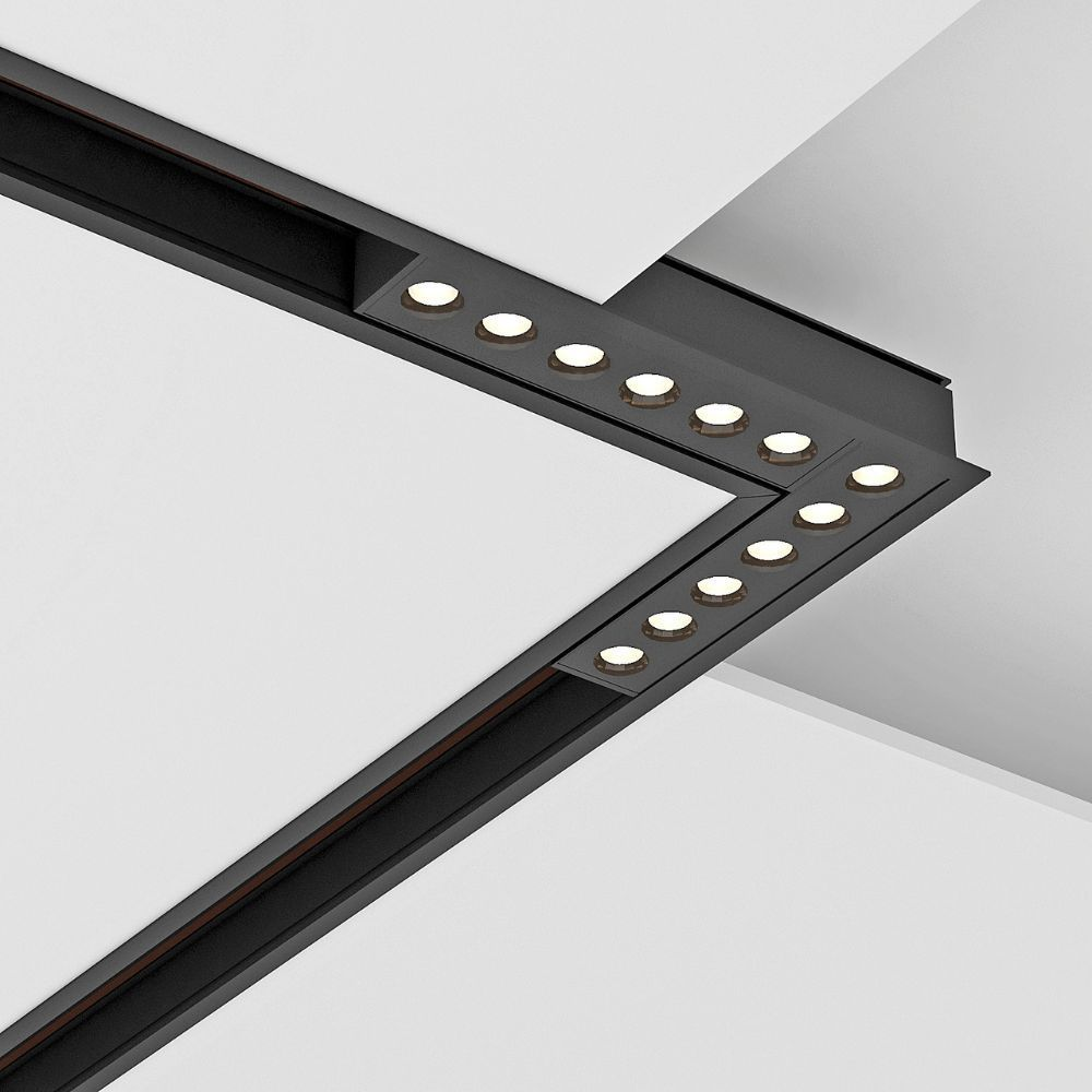 Proiector de colt sina magnetica - Lemini Led - Slim25 ∙ 12W ∙ 4000K ∙ Negru