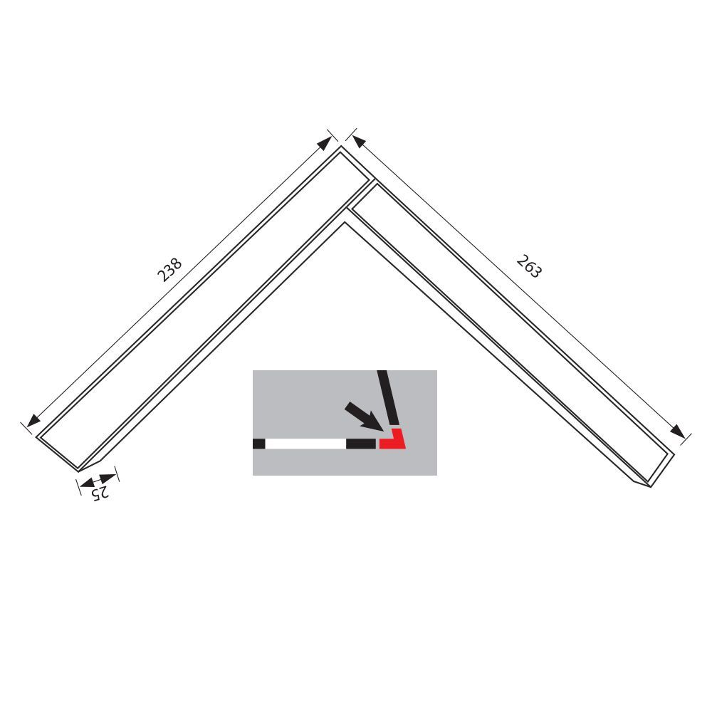 Proiector de colt sina magnetica - Lugano Led - Slim25 ∙ 24W ∙ 4000K ∙ Negru