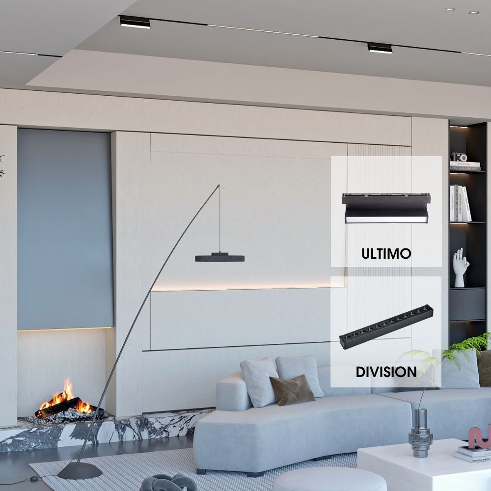 Proiector liniar sina magnetica - Division Led - Slim25 ∙ 18W ∙ 4000K ∙ Negru