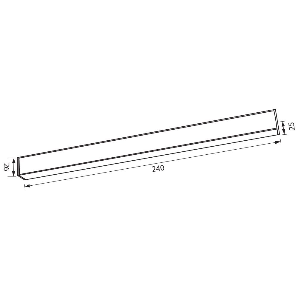 Proiector liniar sina magnetica - Ilusion Led - Slim25 ∙ 12W ∙ 3000K ∙ Negru