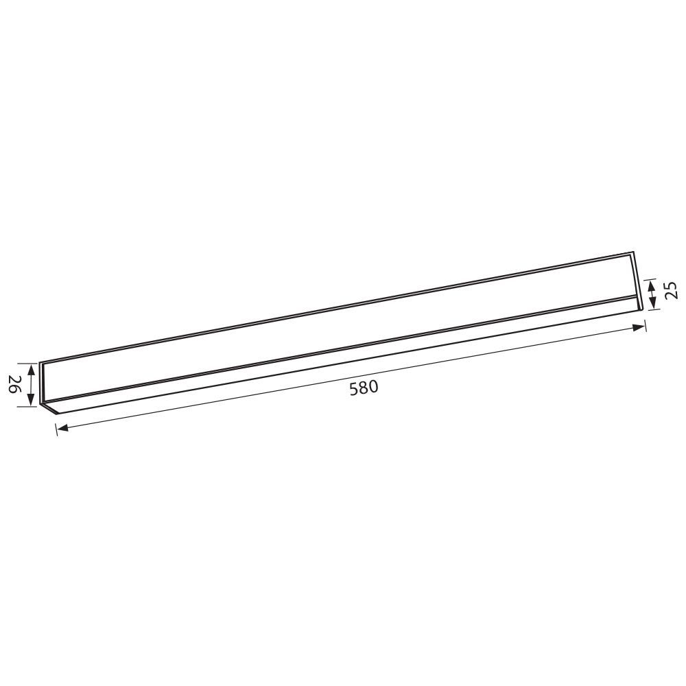 Proiector liniar sina magnetica - Ilusion Led - Slim25 ∙ 24W ∙ 4000K ∙ Negru