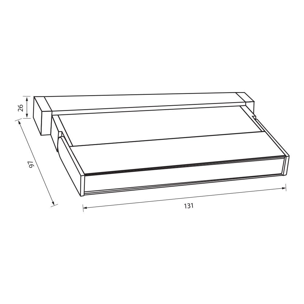 Proiector liniar mobil sina magnetica - Corso Led - Slim25 ∙ 6W ∙ 3000K ∙ Negru