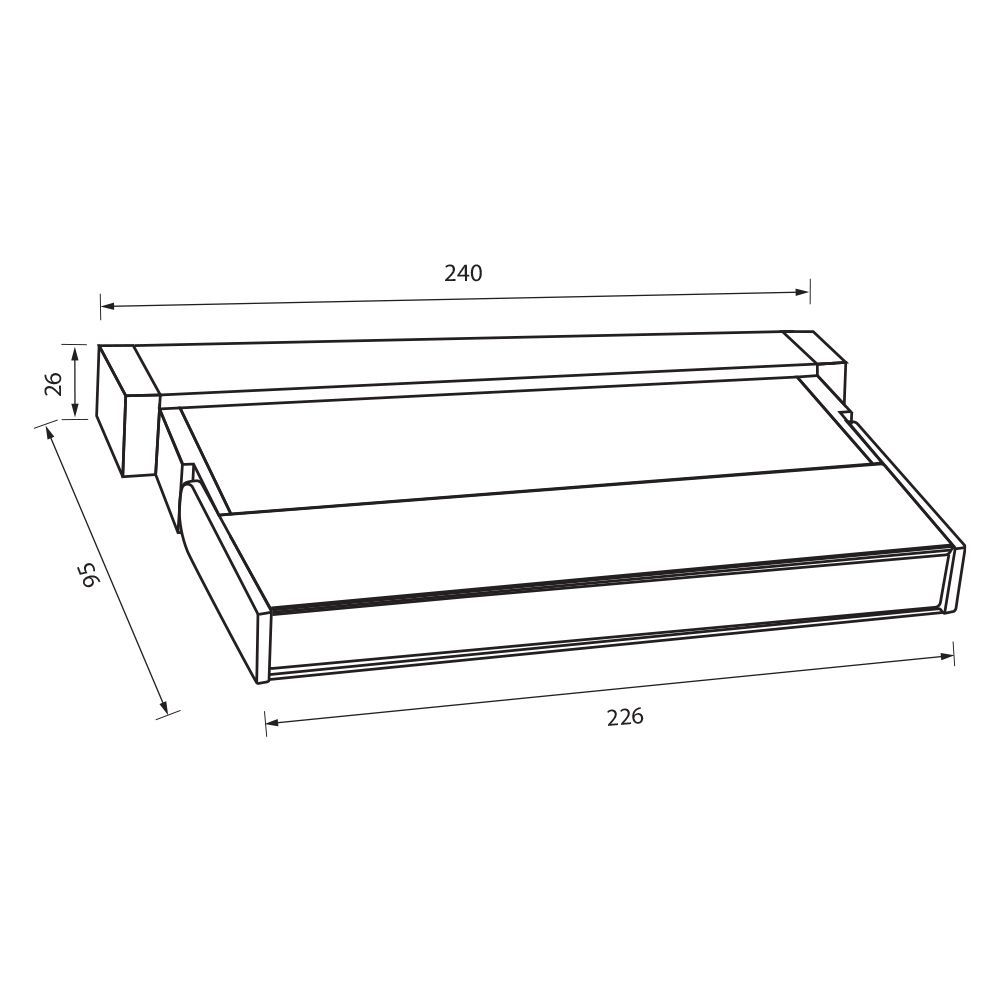 Proiector liniar mobil sina magnetica - Ultimo Led - Slim25 ∙ 12W ∙ 4000K ∙ Negru
