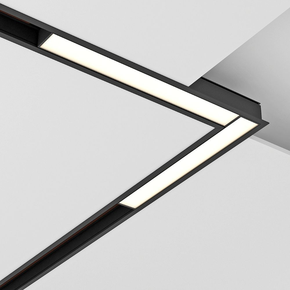 Proiector de colt sina magnetica - Lugano Led - Slim25 ∙ 24W ∙ 3000K ∙ Negru