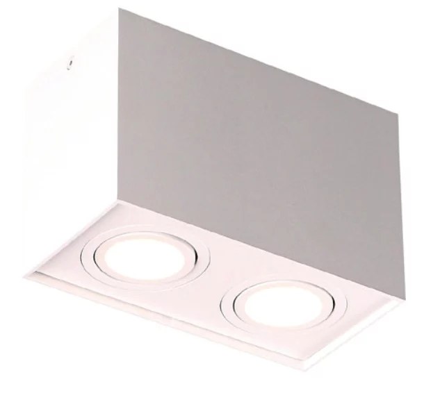 Plafonieră Basic pătrat GU10x2 alb Maxlight C0088
