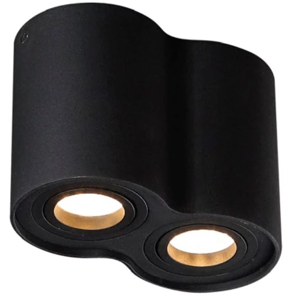 Plafonieră Basic rotund GU10x2 negru Maxlight C0086
