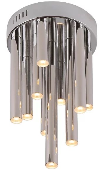 Plafonieră LED Organic 20cm 10W 600lm 3000K dimabil L34cm crom Maxlight C0117D