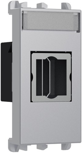 Priză HDMI, 1 modul, Lybra, aluminiu Urmet 27450.AL Modular, Seria LYBRA, Prize