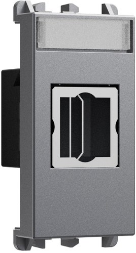 Priză HDMI, 1 modul, Lybra, titan Urmet 27450.TT Modular, Seria LYBRA, Prize