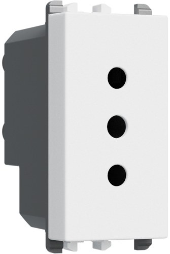 Priză italiană P11, 2P+T 10A 250 Vac, 1 modul, Lybra, alb Urmet 27301.B Modular, Seria LYBRA, Prize