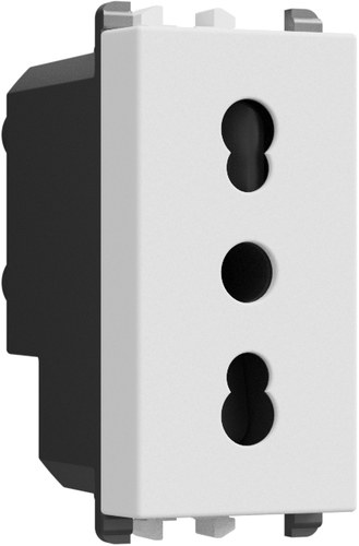 Priză italiană P11-P17, 2P+T 16A 250 Vac, 1 modul, Lybra, alb Urmet 27303.B Modular, Seria LYBRA, Prize