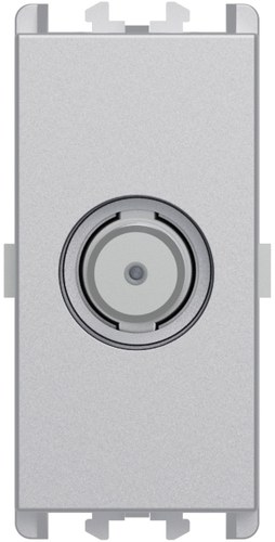 Priză SAT terminală, atenuare 0,5 dB, 1 modul, Lybra, aluminiu Urmet 27407.AL