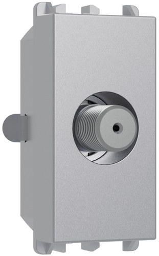 Priză SAT terminală, atenuare 0,5 dB, 1 modul, Lybra, aluminiu Urmet 27407.AL Modular, Seria LYBRA, Prize
