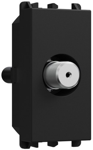 Priză SAT terminală, atenuare 0,5 dB, 1 modul, Lybra, negru Urmet 27407.N Modular, Seria LYBRA, Prize