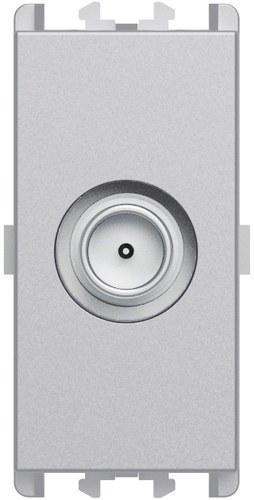 Priză TV terminală, atenuare 0,5 dB, 1 modul, Lybra, aluminiu Urmet 27401.AL