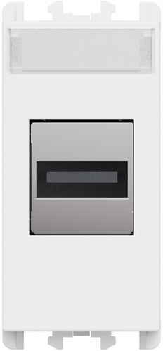 Priză USB (conector de trecere), 1 modul, Lybra, alb Urmet 27451.B