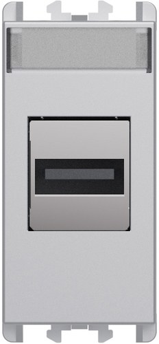 Priză USB (conector de trecere), 1 modul, Lybra, aluminiu Urmet 27451.AL