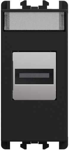 Priză USB (conector de trecere), 1 modul, Lybra, negru Urmet 27451.N