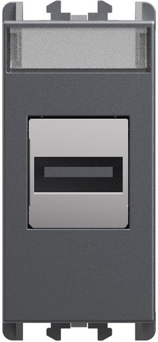 Priză USB (conector de trecere), 1 modul, Lybra, titan Urmet 27451.TT