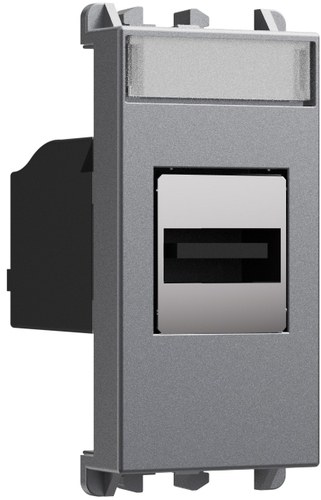 Priză USB (conector de trecere), 1 modul, Lybra, titan Urmet 27451.TT Modular, Seria LYBRA, Prize