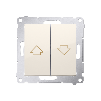 Buton control jaluzele  10A, 250V~, conectare rapida (fitinguri push-in), crem Aparataj, Standard German