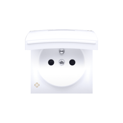Carcasa pentru priza simpla IP44, antibacterial, alb
