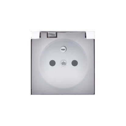 Carcasa pentru priza simpla- IP44 capac transparent , alb
