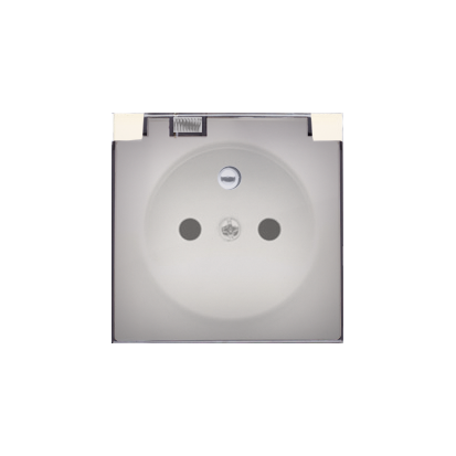 Carcasa pentru priza simpla- IP44 capac transparent, crem