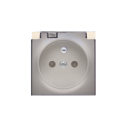 Carcasa pentru priza simpla- IP44 capac transparent, gold mat metalic Aparataj, Standard German
