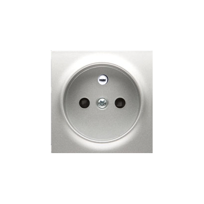Carcasa pentru priza simpla, silver mat metalic