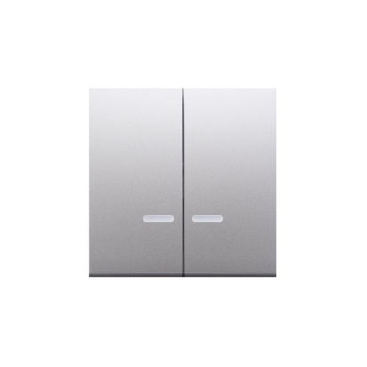 Component mecanism cu indicator luminos pentru intrerupator dublu: SW6/2XLM, SW7/2XM, SW6P1M; silver mat metalic Aparataj, Standard German
