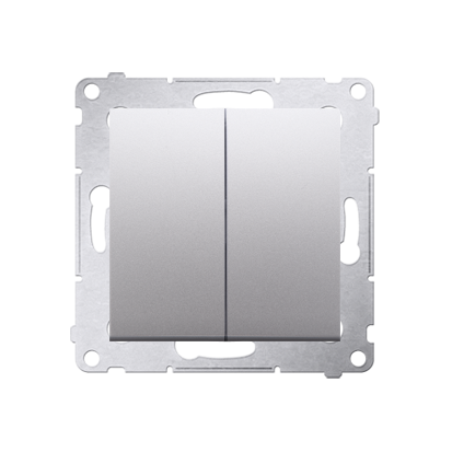 Comutator  10A, 250V~, conectare rapida (fitinguri push-in), silver mat metalic