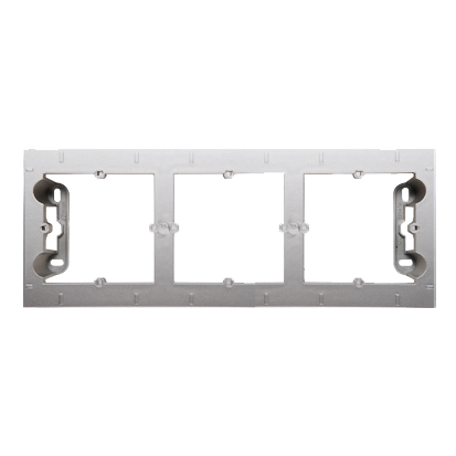 Doza montaj aparent tripla, 35mm, silver  mat metalic