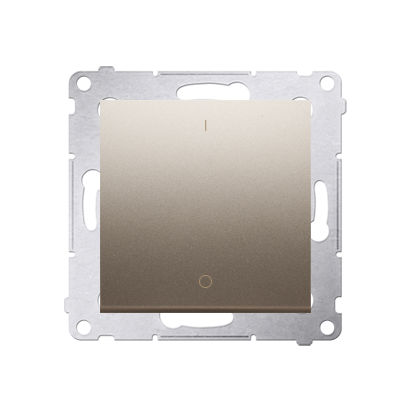 Intrerupator bipolar  10A, 250V~, conectare rapida (fitinguri push-in), gold mat metalic